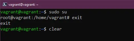 sudo exit